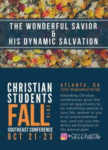 christian students fall 2016 conference